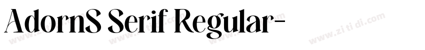 AdornS Serif Regular字体转换